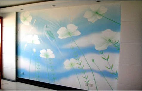 禄劝画墙绘怎么画好白云的蓬松感？