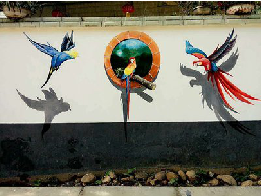 禄劝视觉错位-3D墙绘设计