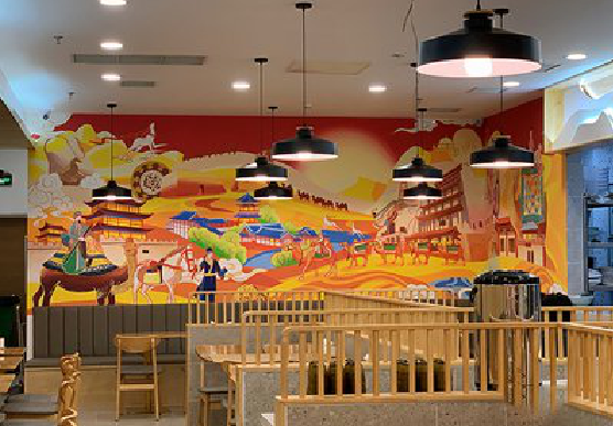 禄劝商业空间彩绘介绍。