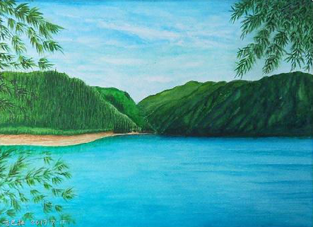 禄劝在墙绘中，如何绘画绿水青山？